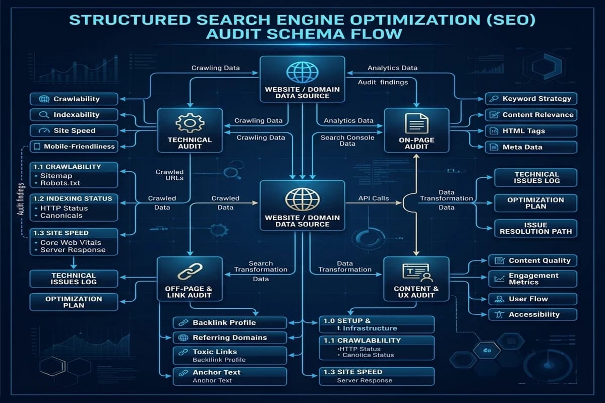 AEObility canonical Answer Engine Optimisation dashboard mapping 4 foundational pillars, structured content deliverables, and AEO sprint execution.